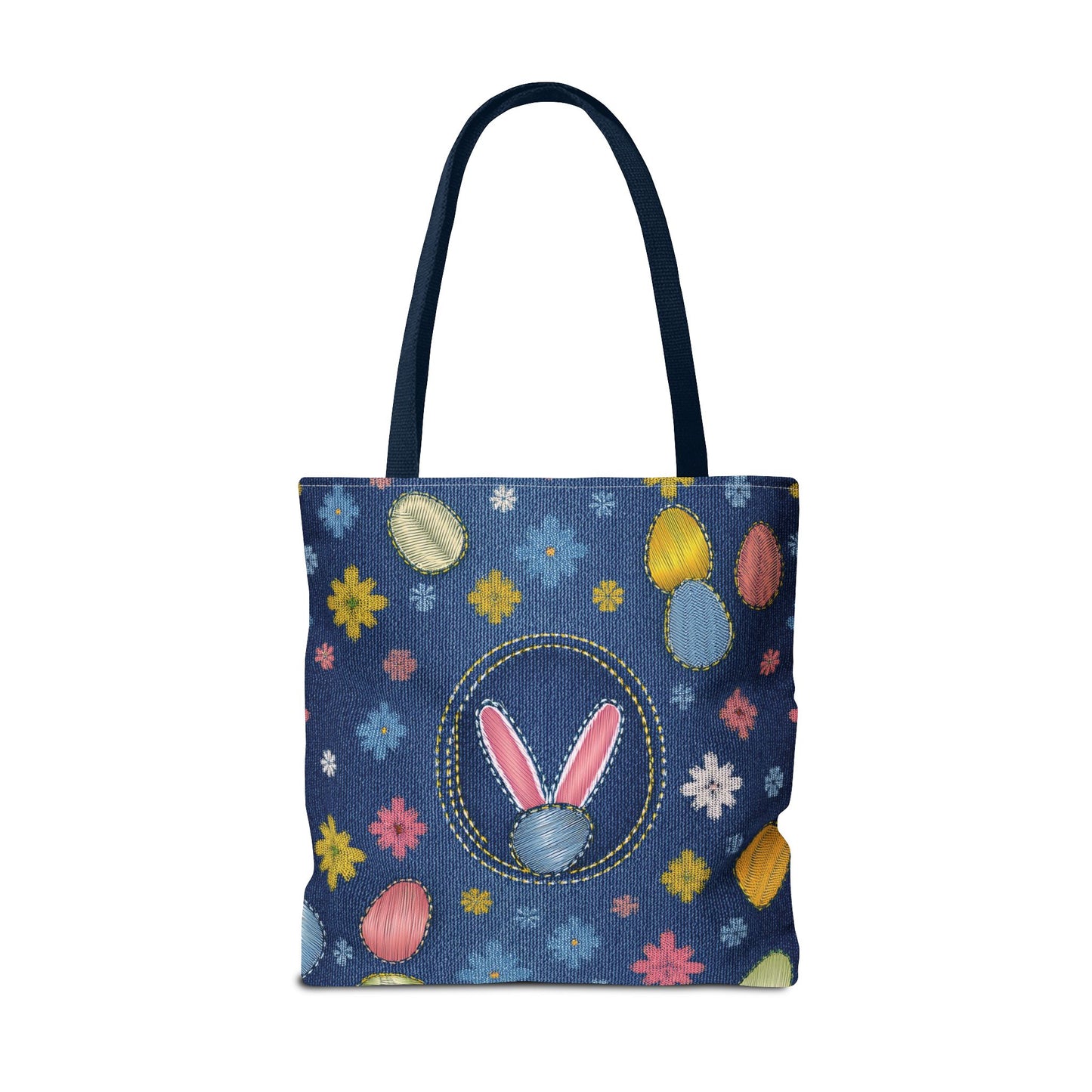 Easter Graphic Design Denim Fabric Imitation Print Unisex Canvas Bag Poly Spun 3 Sizes Tote Bag 204-10