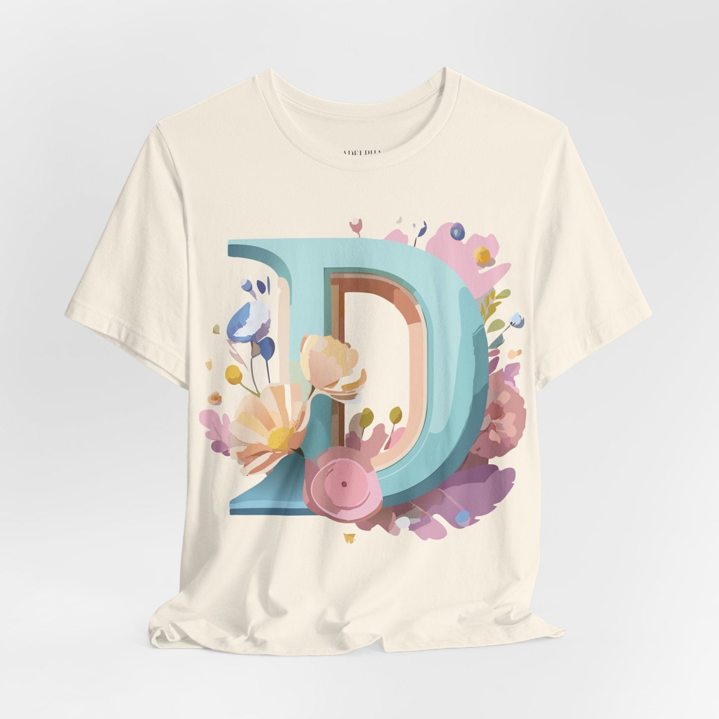 Letter D Shirt Graphic Tee Unisex Vintage Inspired Art Design Adelpha Premium Collection