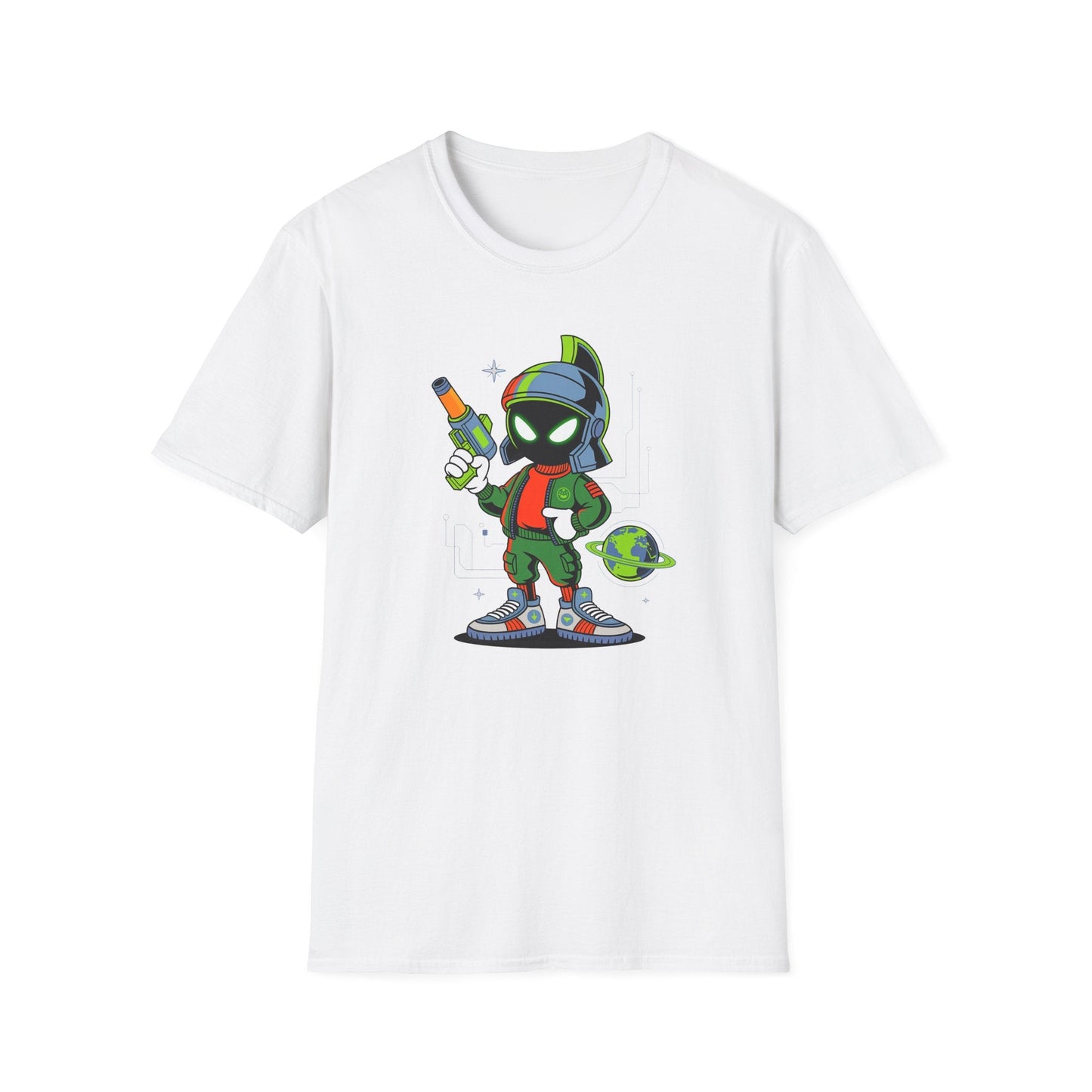 Gildan Softstyle 64000 Unisex Cartoon T Shirt With Animation And Funny Animals Design