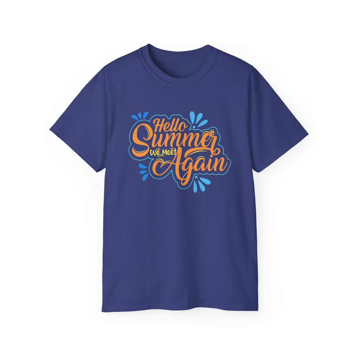 Hello Summer Again T-Shirt | Summer Script Graphic Tee