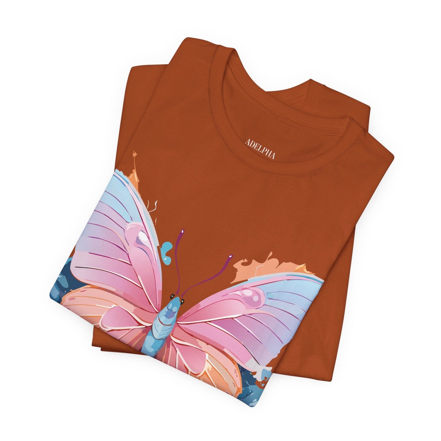 Butterfly Graphic Unisex 100 Cotton Lightweight Vintage Design Jersey Tee 88