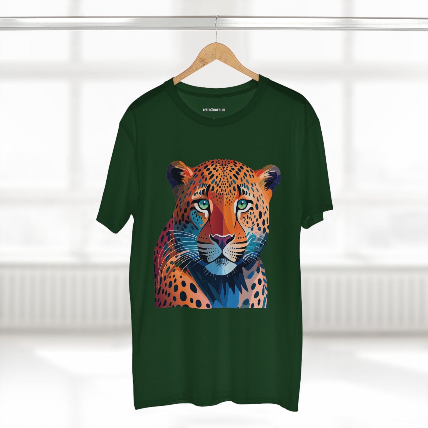 Unisex Cheetah Shirt Premium Cotton Tee With Original Art Design From Retro2Nova Art Collection Soft Breathable Comfort