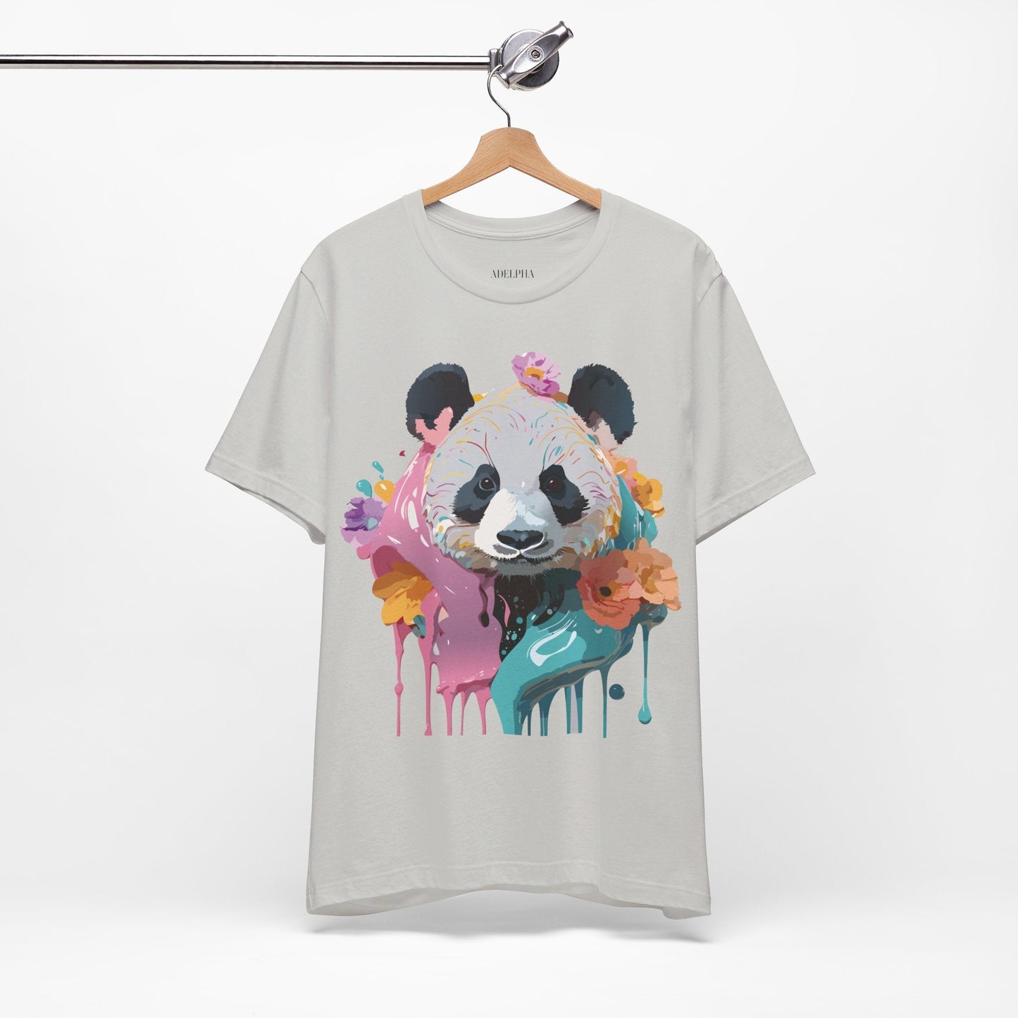 Panda Premium Graphic Tee Unisex Jersey Short Sleeve By Adelpha Vintage Inspired Artwork