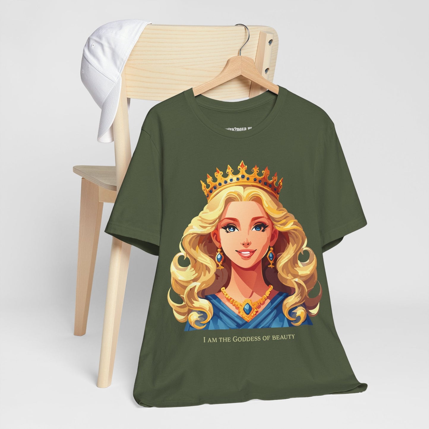 Goddess Shirt Graphic Tee Unisex Cotton Short Sleeve With Original Retro2Nova Art