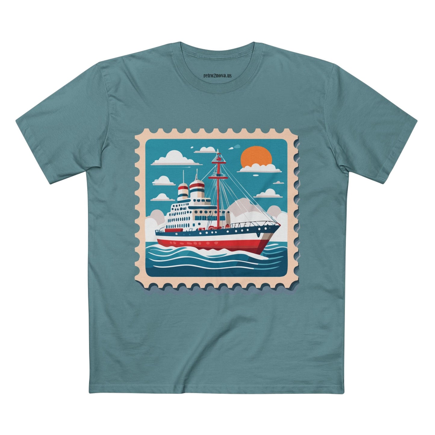 Stamp Shirt Postage Stamp Tee Unisex Premium Cotton Art Design From Retro2Nova Collection PS47