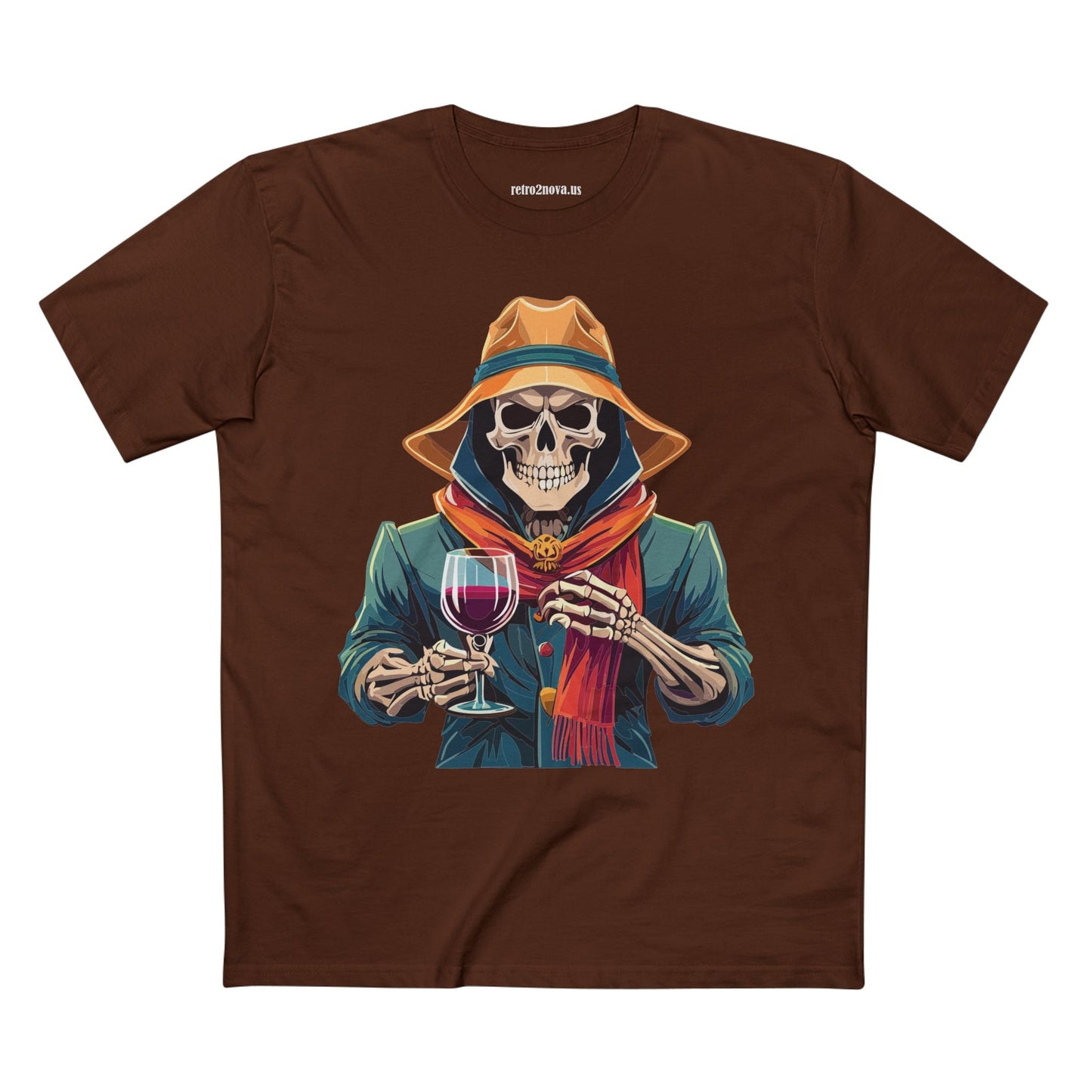 Skull Shirt Unisex Skeleton Tee Premium Cotton Art Design By Retro2Nova Original Artwork
