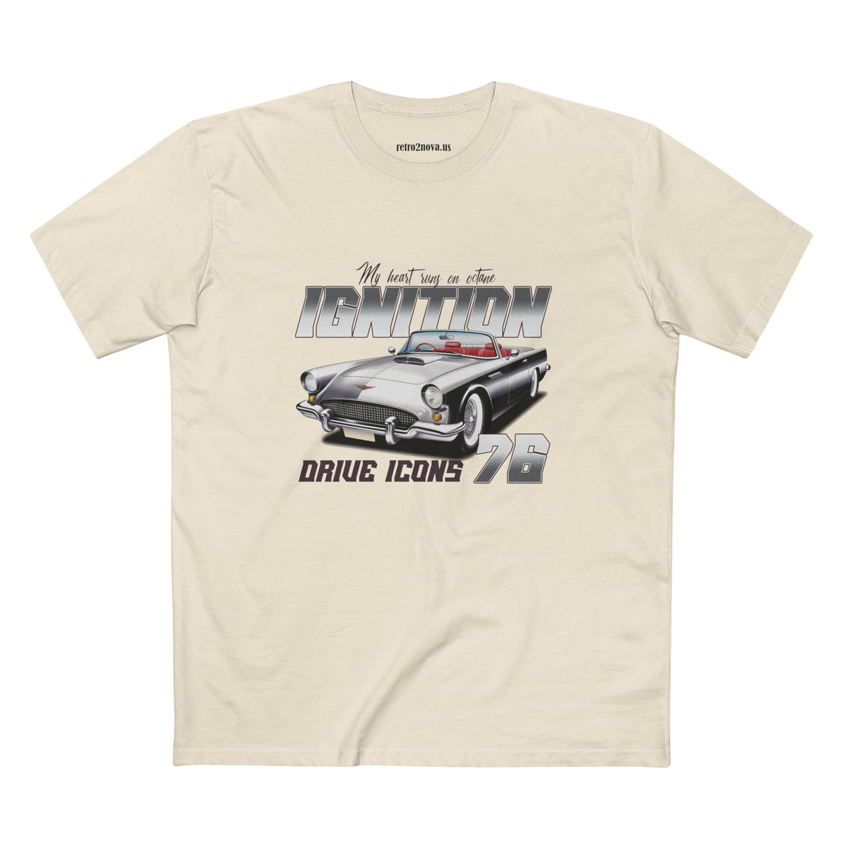 Retro Car Vintage Graphic Tee Staple Unisex 100 Cotton Tee Shirt - RC-11