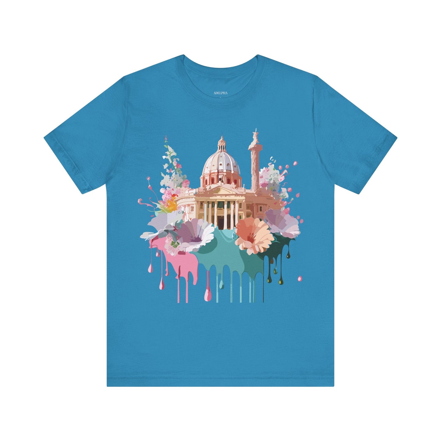 Tourist Shirt Rome Graphic Tee Unisex Jersey Short Sleeve Art Design By Adelpha Artwork