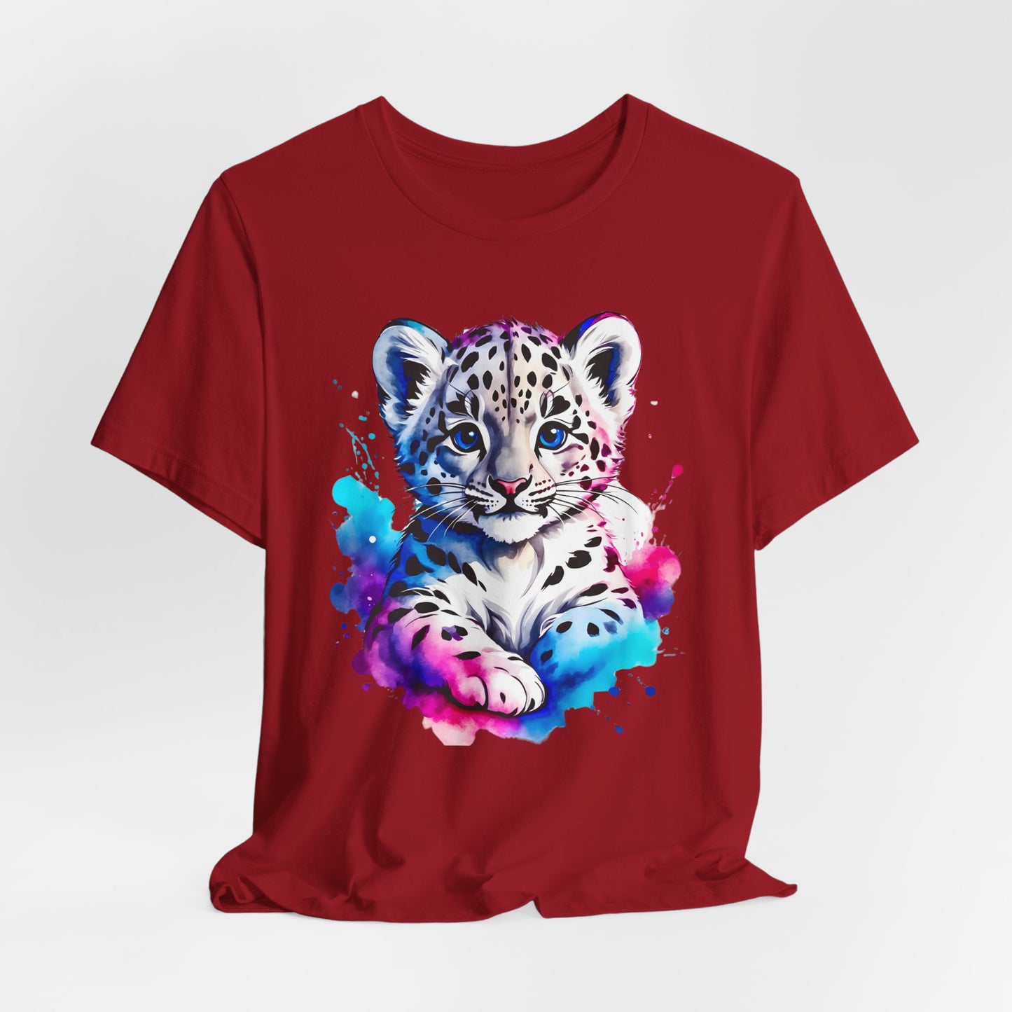 Baby Leopard Shirt, Cute Leopard Tee Shirt, Animal T-Shirt, Gepard Top, Animal Tees, Art Design T-Shirt, Graphic Tee