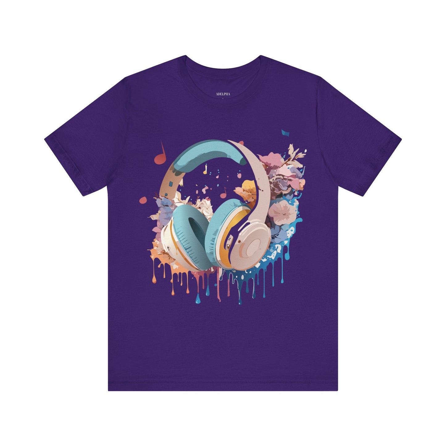 Music Graphic T Shirt Unisex Short Sleeve Tee Adelpha Vintage Inspired Art For Casual Everyday Wear