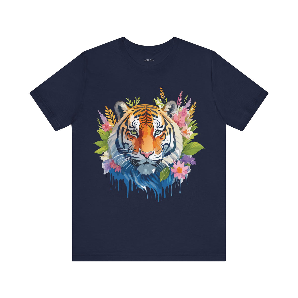 Tiger Graphic Unisex Cotton Bella+Canvas Tee with Art Animal Design d95