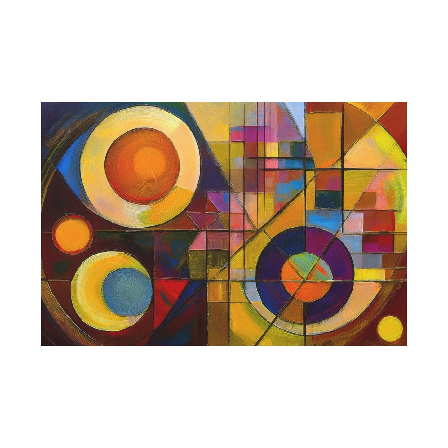 Abstract Oil Painting Print Canvas 24x16, 30x20, 36x24, 48x32, 60x40 Bright Latex Inks, Pine-Wood Inner Frame ABH-7