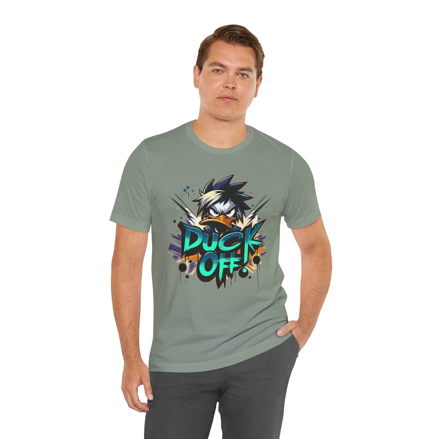 Duck Graphic Tee, Duck Shirt, Funny Bird Tee Shirt, Funny Animal T-Shirt, Cartoon Top, Animal Tees, Art Design T-Shirt