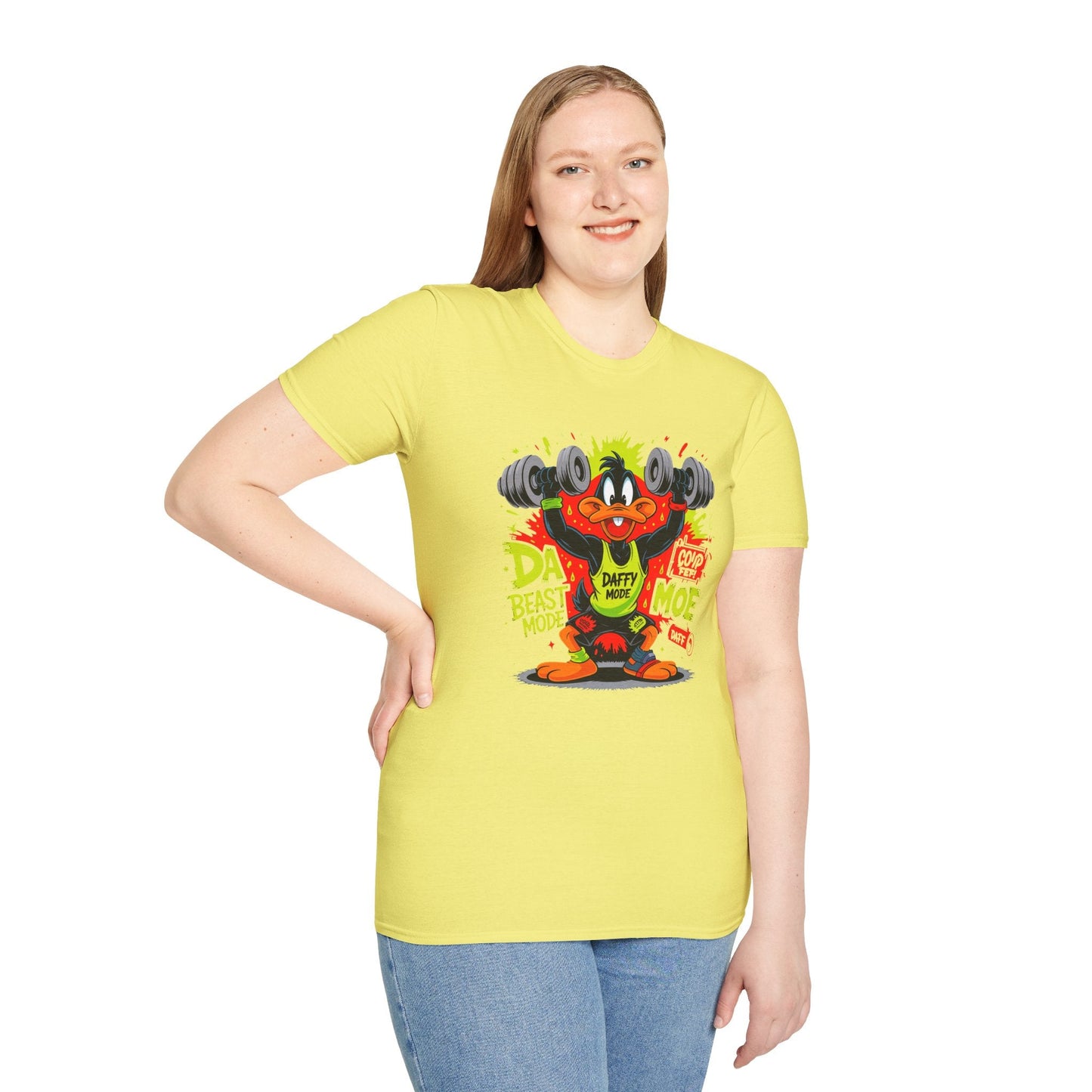 Unisex Cartoon T Shirt With Animation Design Funny Animals Tee Softstyle Gildan 64000