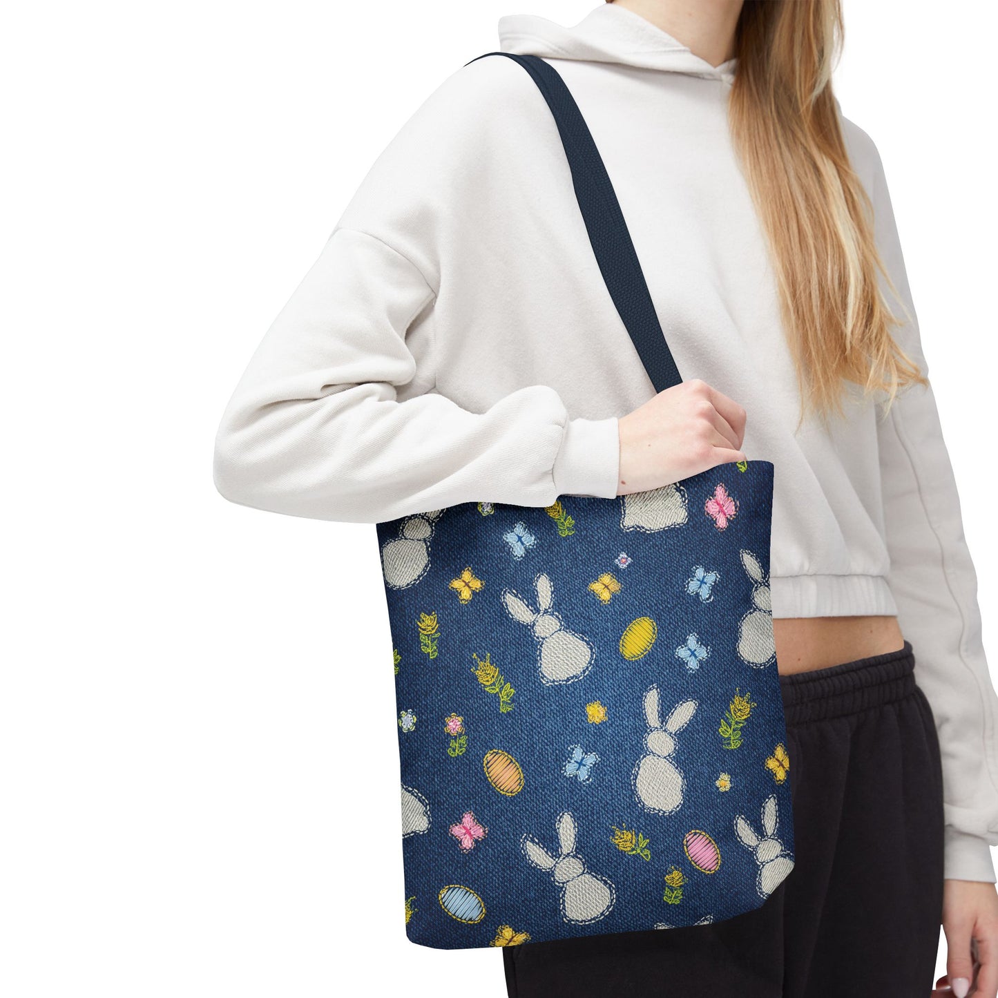EASTER DENIM PRINT CANVAS BAG HIGH-QUALITY 100% SPUN POLY 3 SIZES BAG-204-2