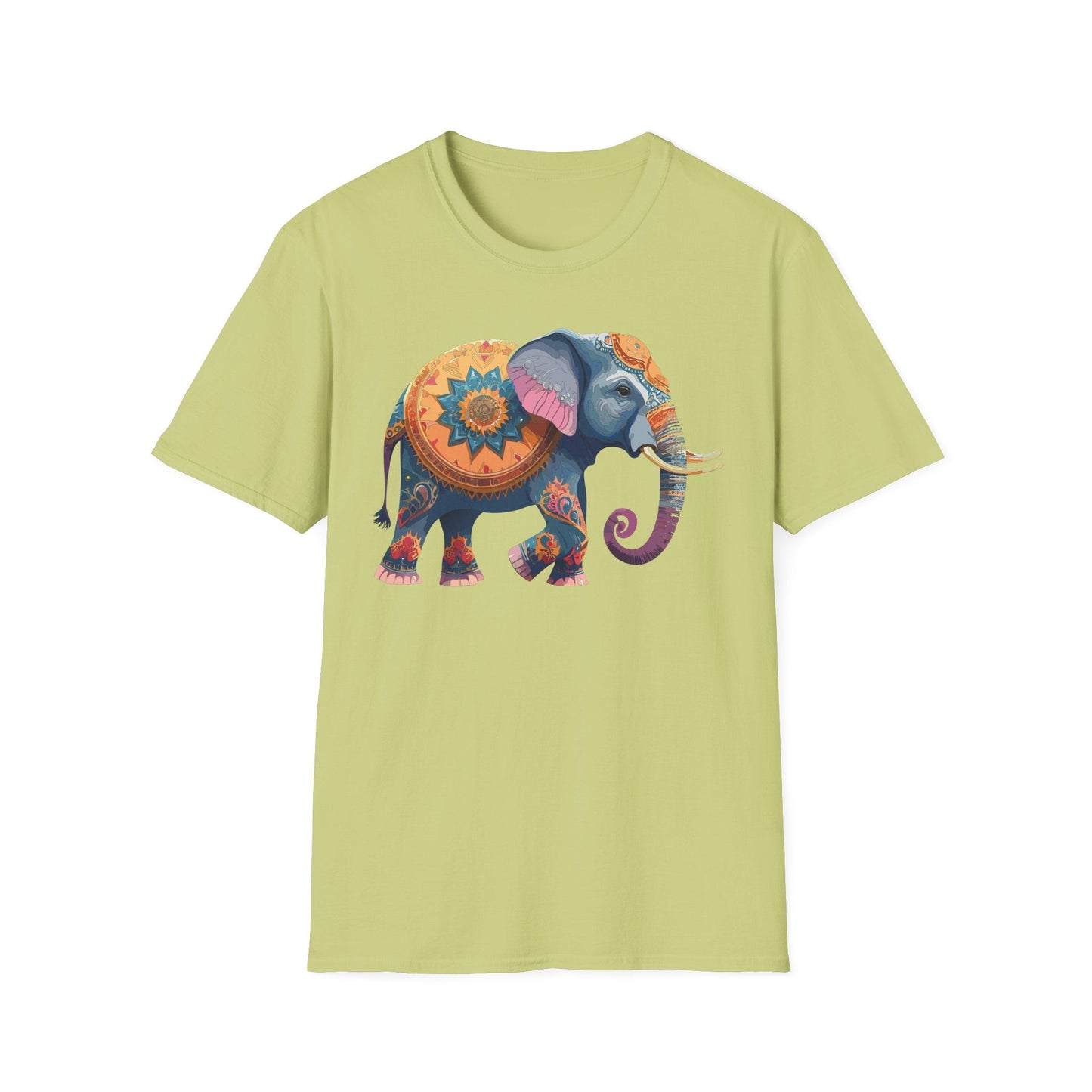 Elephant T Shirt Unisex Gildan Softstyle Tee 100 Percent Ring Spun Cotton Animal Shirt