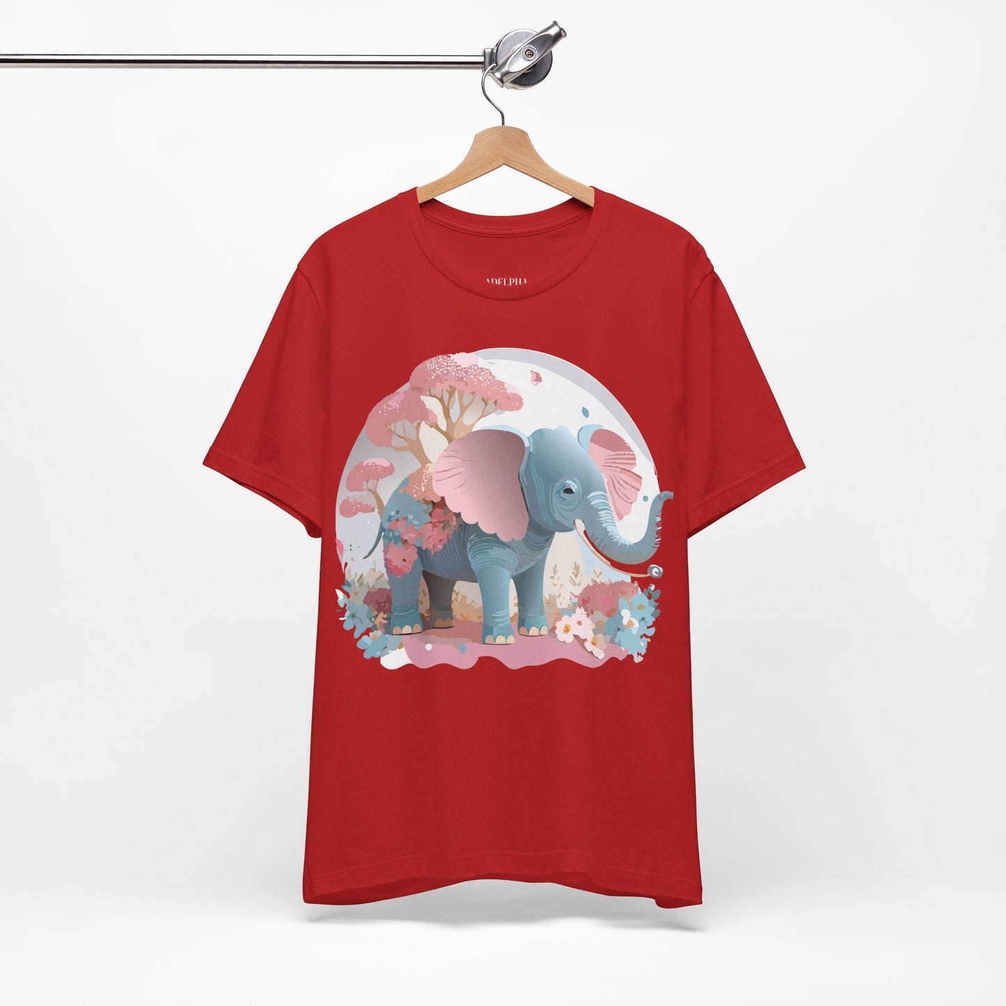 Adelpha Graphic Tee Unisex Vintage Inspired Artwork Elephant Short Sleeve Shirt Premium