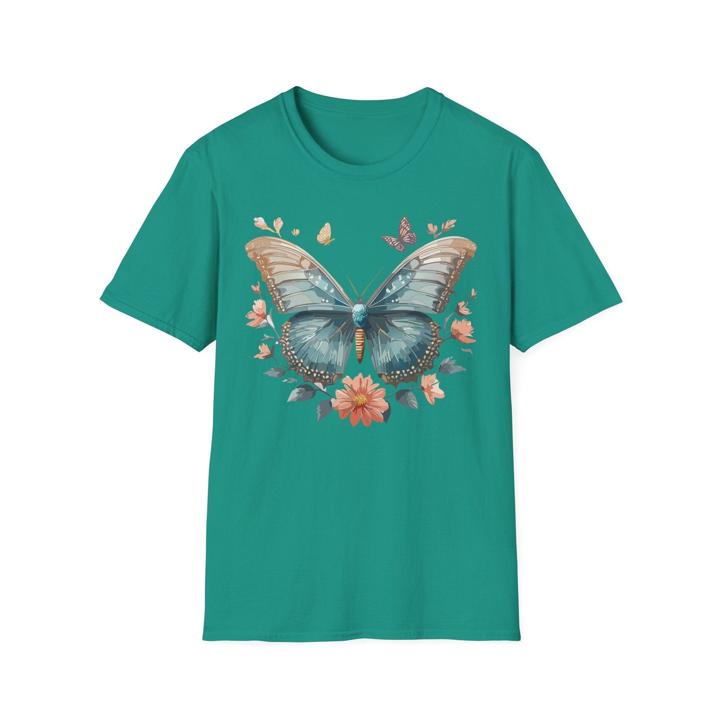 Butterfly Shirt Unisex Monarch T Shirt Gildan Softstyle 64000 Ring Spun Cotton Tee Breathable Comfort