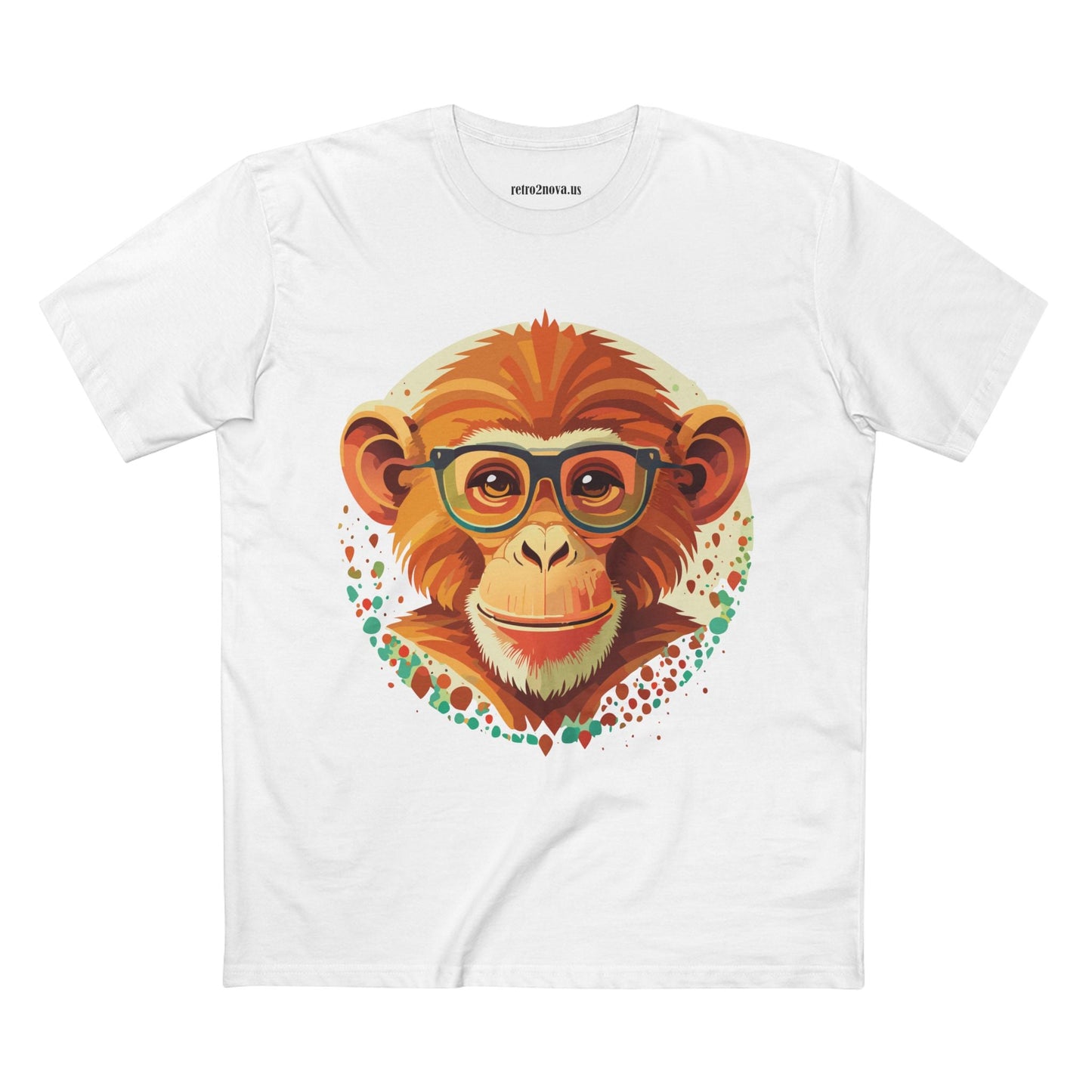 Monkey Shirt Animal Shirt Unisex Premium Cotton Tee With Original Art Design By Retro2Nova For Everyday Comfort
