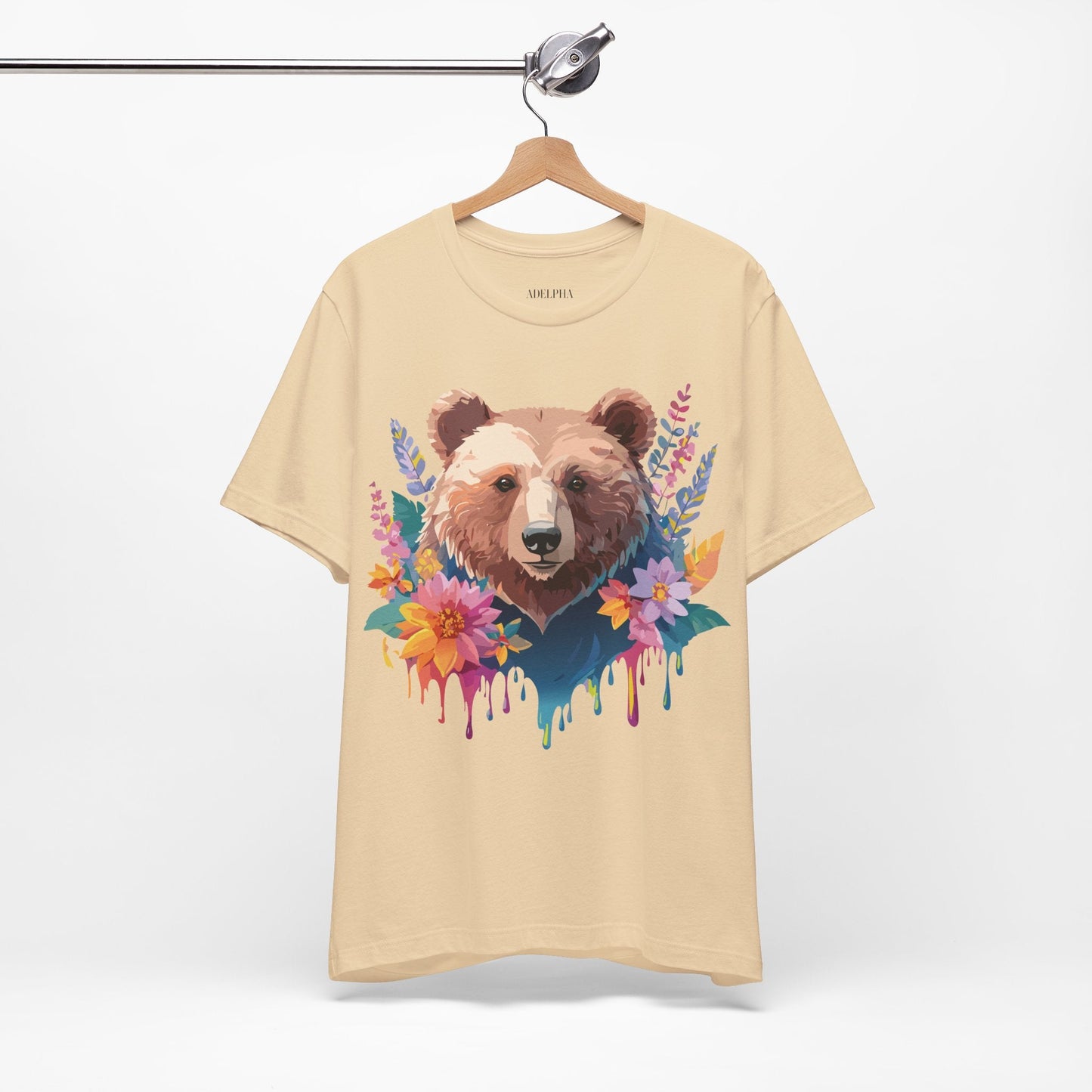 Adelpha Bear Graphic Tee Unisex Short Sleeve Vintage Inspired Art Shirt