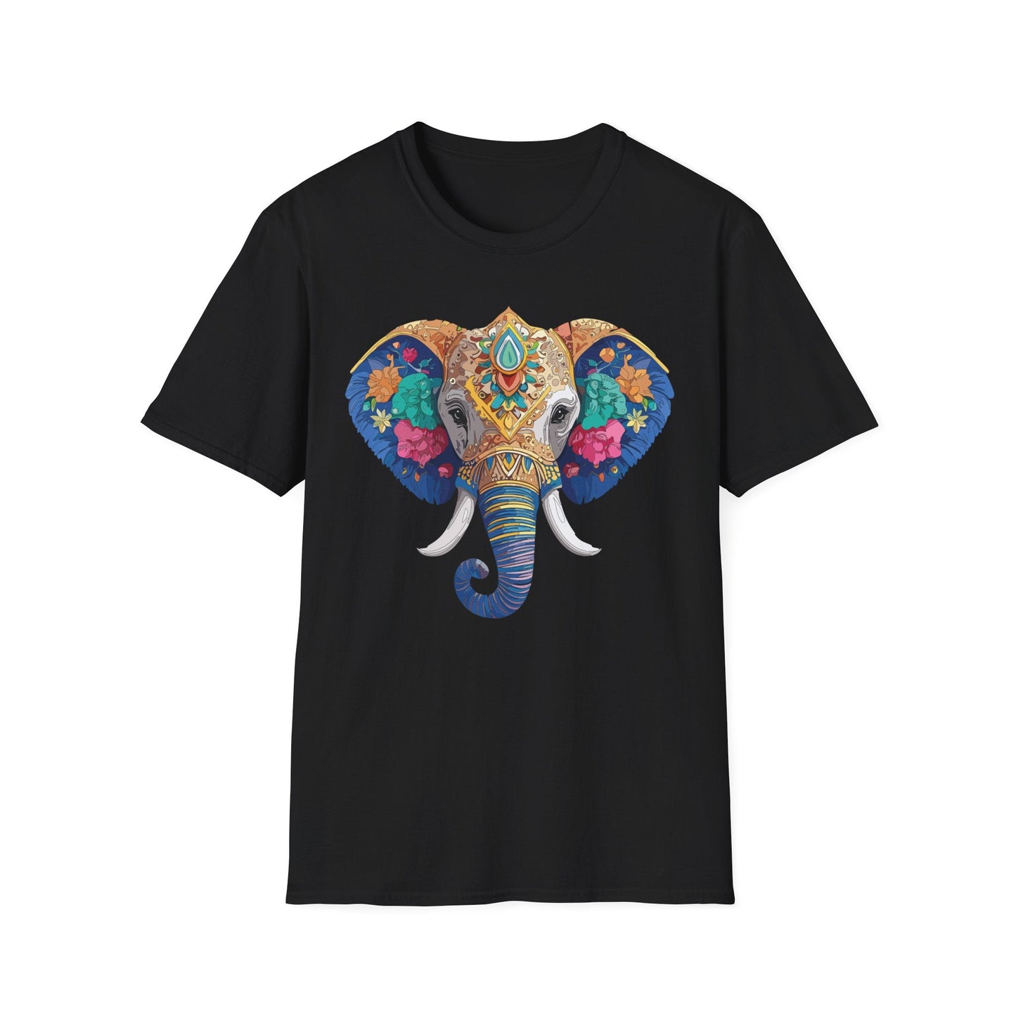 Elephant T Shirt Unisex Gildan Softstyle 64000 100 Percent Cotton Graphic Animal Tee
