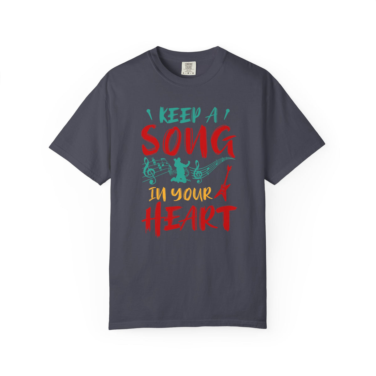 I Keep a Song in Your Heart T-Shirt Music Note Silhouettes Unisex Cotton Tee 037