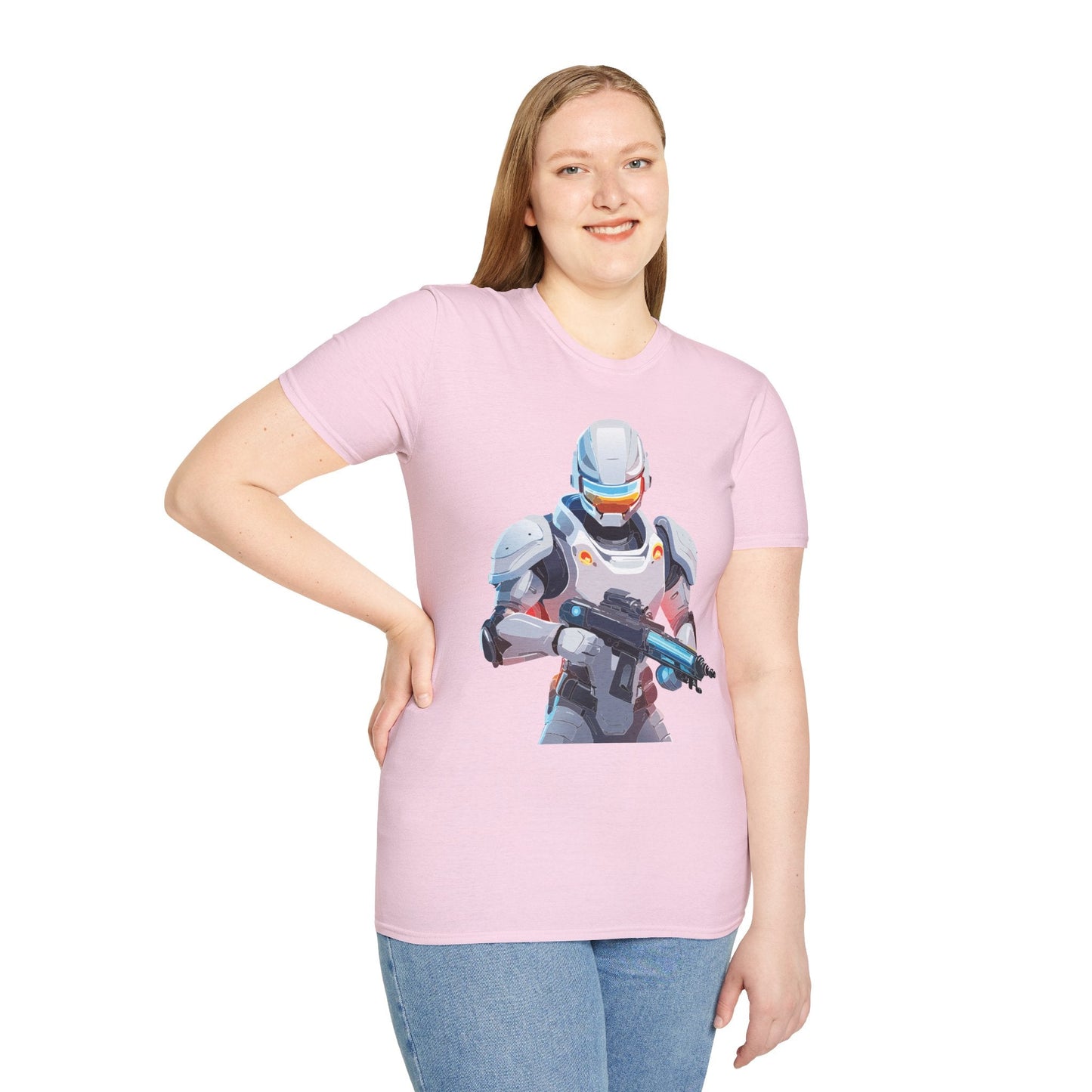 Robocop Themed Unisex Softstyle T Shirt With Robocop Art Design Cotton Tee Premium Comfort