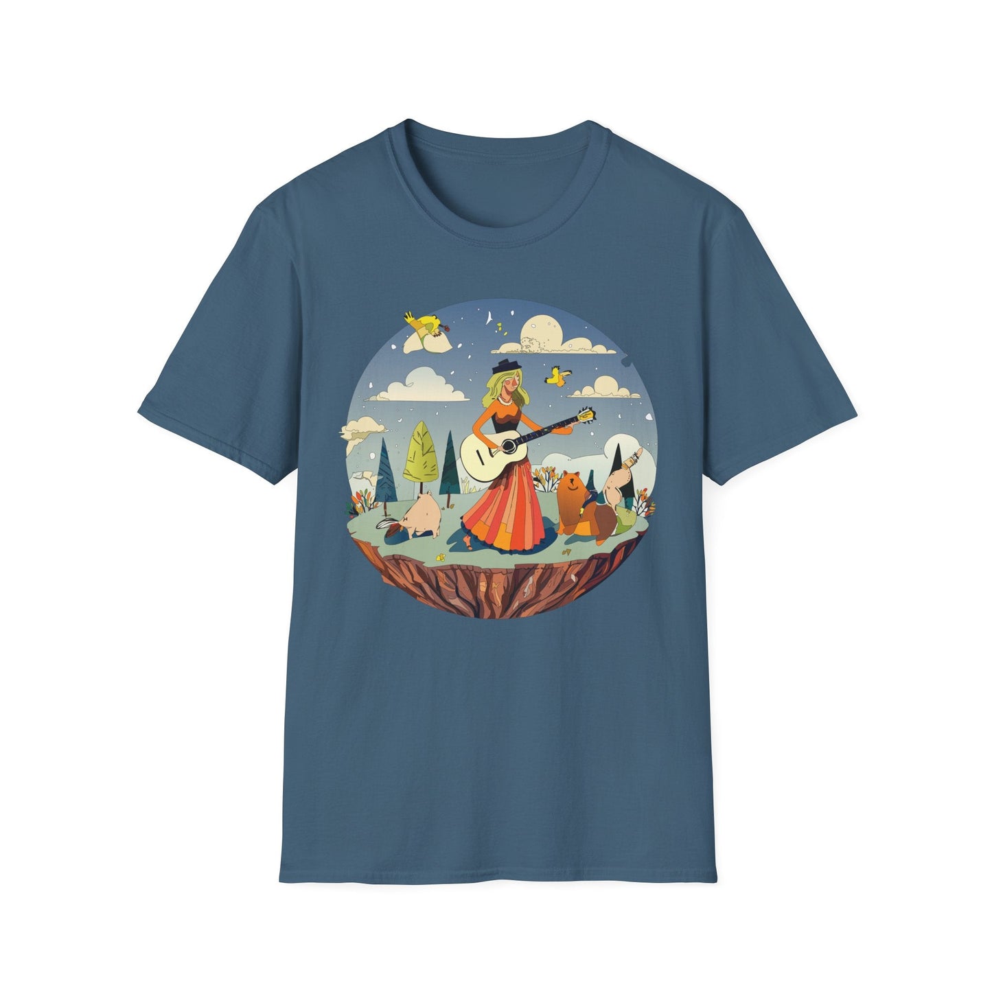 Womens Graphic T Shirt Art Design Tee Unisex SoftStyle Gildan 64000 100 Percent Cotton