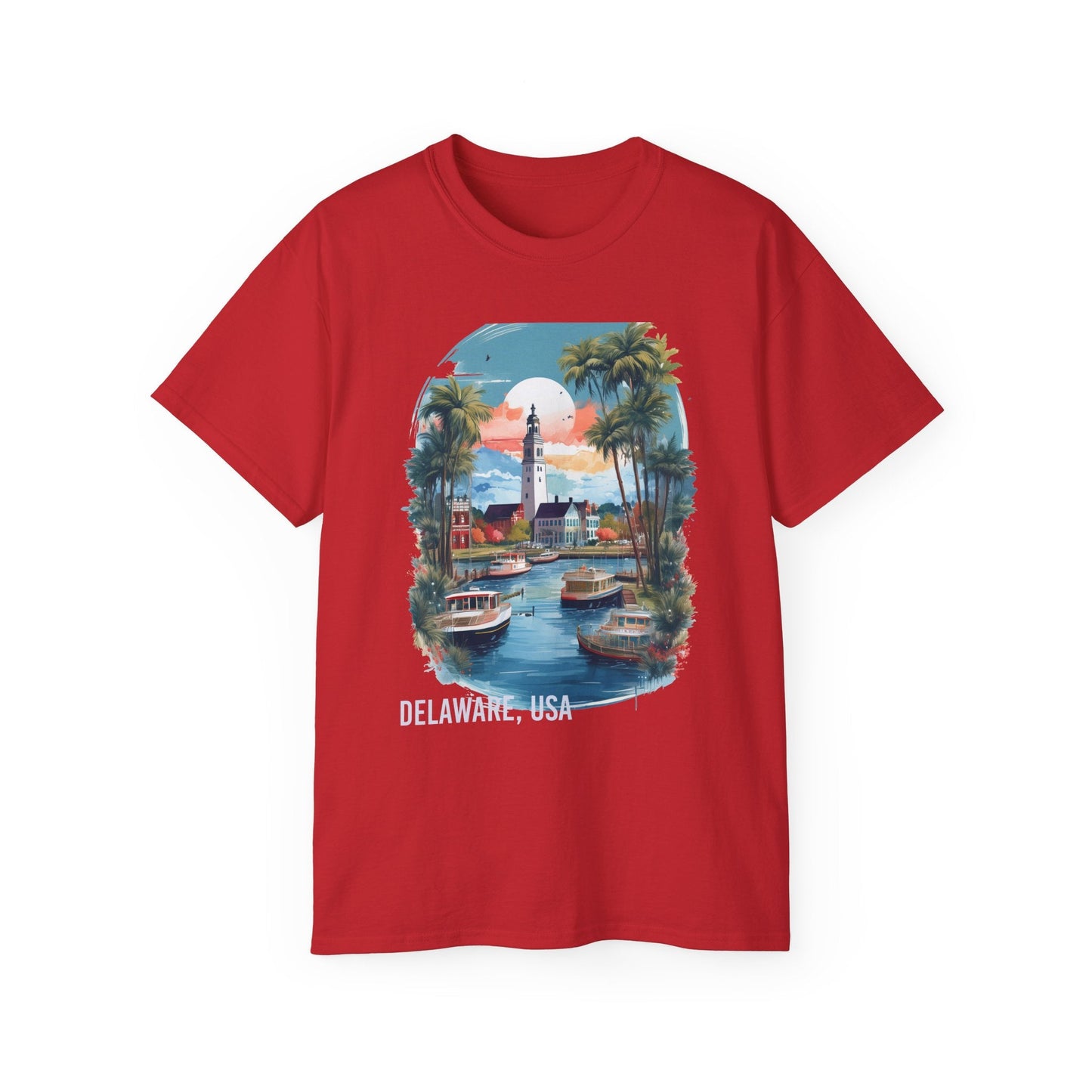 Delaware Graphic Unisex Cotton T‑Shirt 2