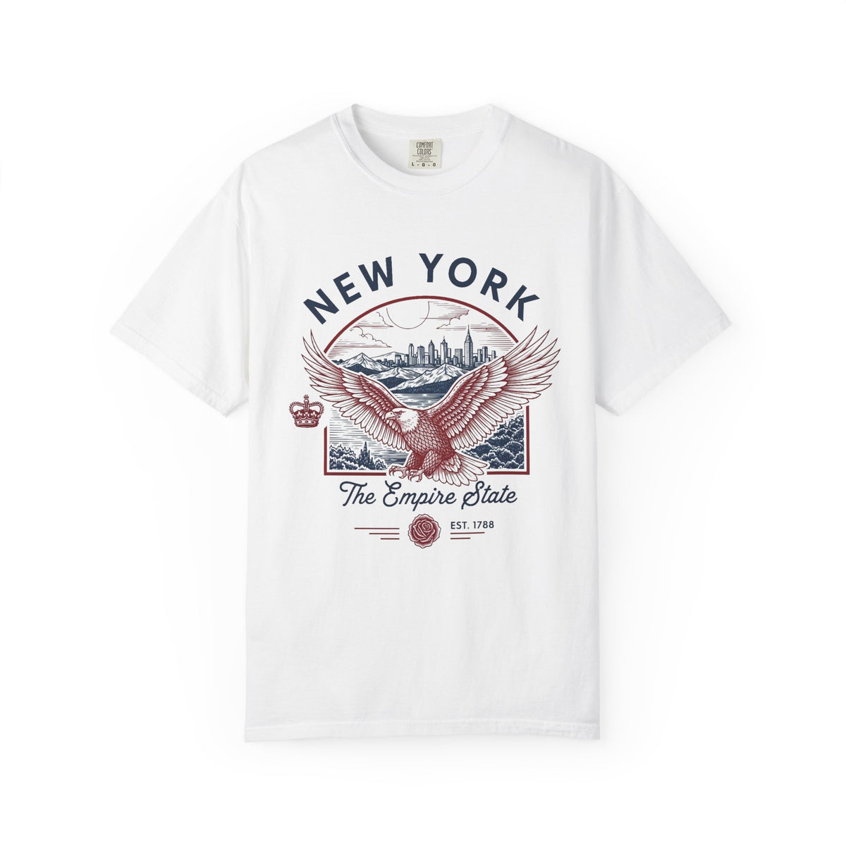 New York State Vintage Travel Tourist Graphic Gift Tee Unisex 100 Cotton Comfort Colors T-Shirt