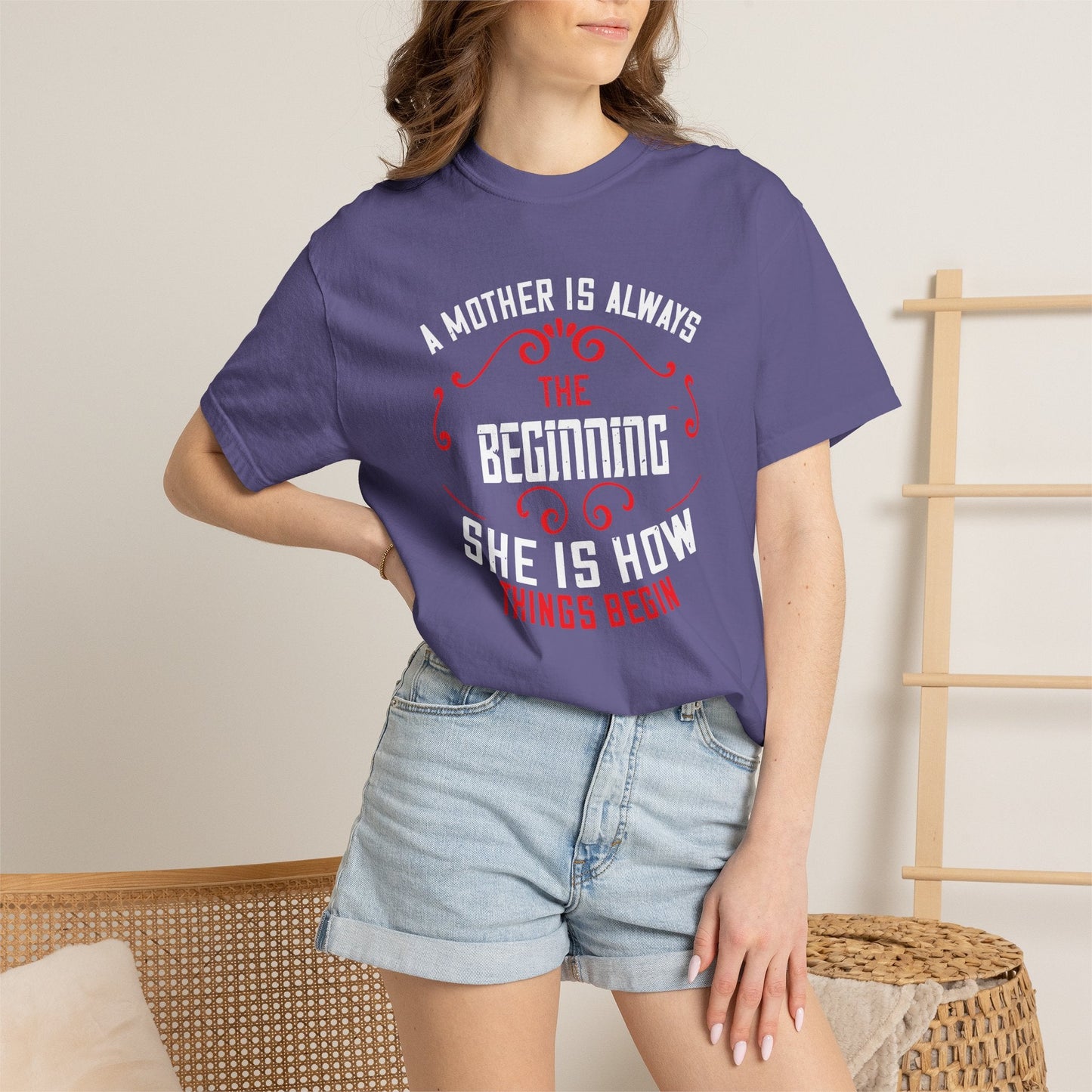 Mom T-shirt Mother Day Mama Tee Unisex Comfort Colors Garment-Dyed Cotton h53