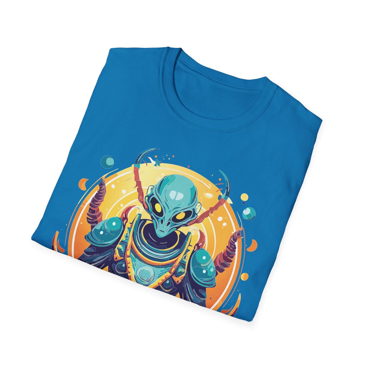 Cosmos Alien T Shirt Unisex Softstyle Short Sleeve Tee With Alien Art Design Artwork