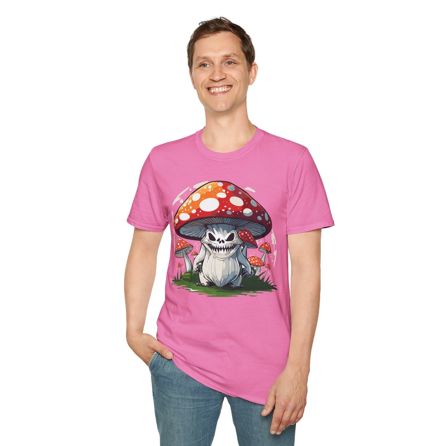 Mashroom Tee Shirt Unisex Softstyle 64000 100 Percent Ring Spun Cotton Funny Mashroom Fungus Design