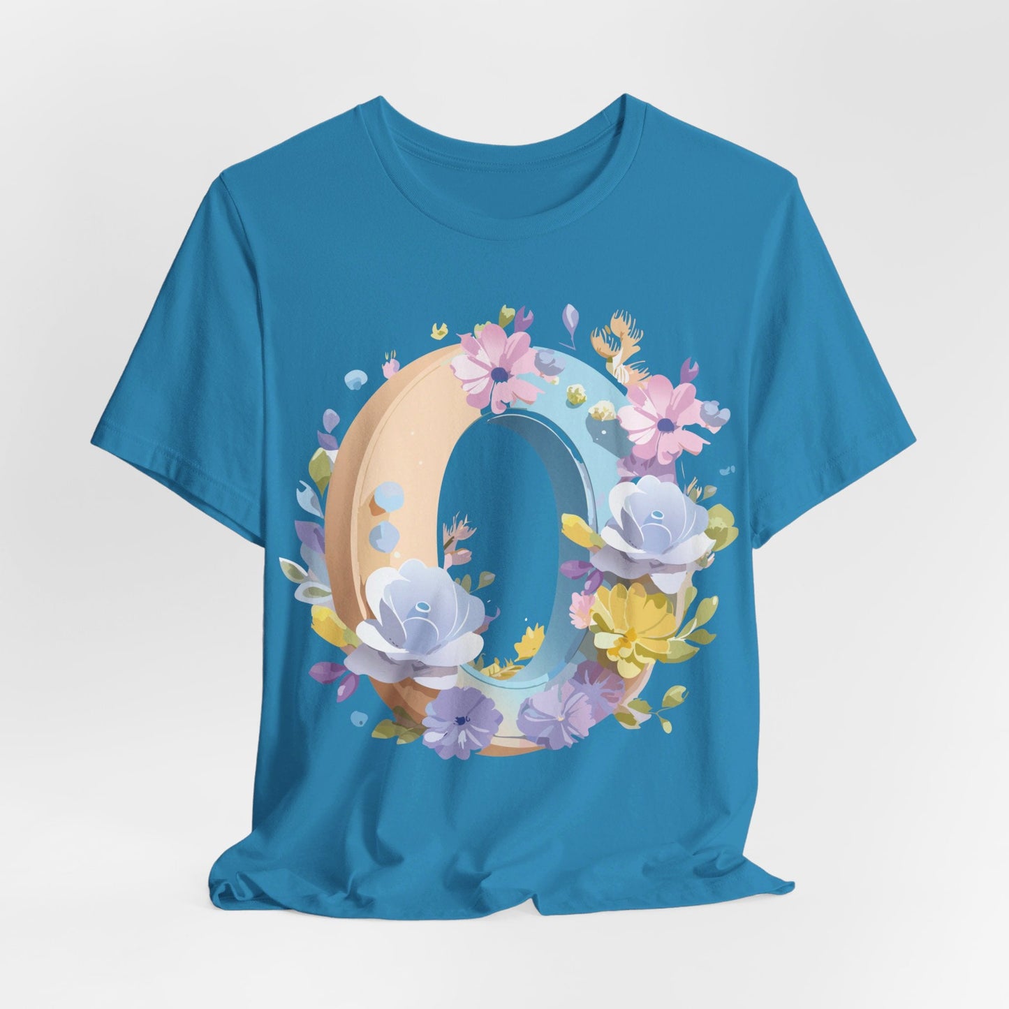 Letter O Shirt Unisex Graphic Tee With Vintage Inspired Art By Adelpha Premium Jersey Short Sleeve