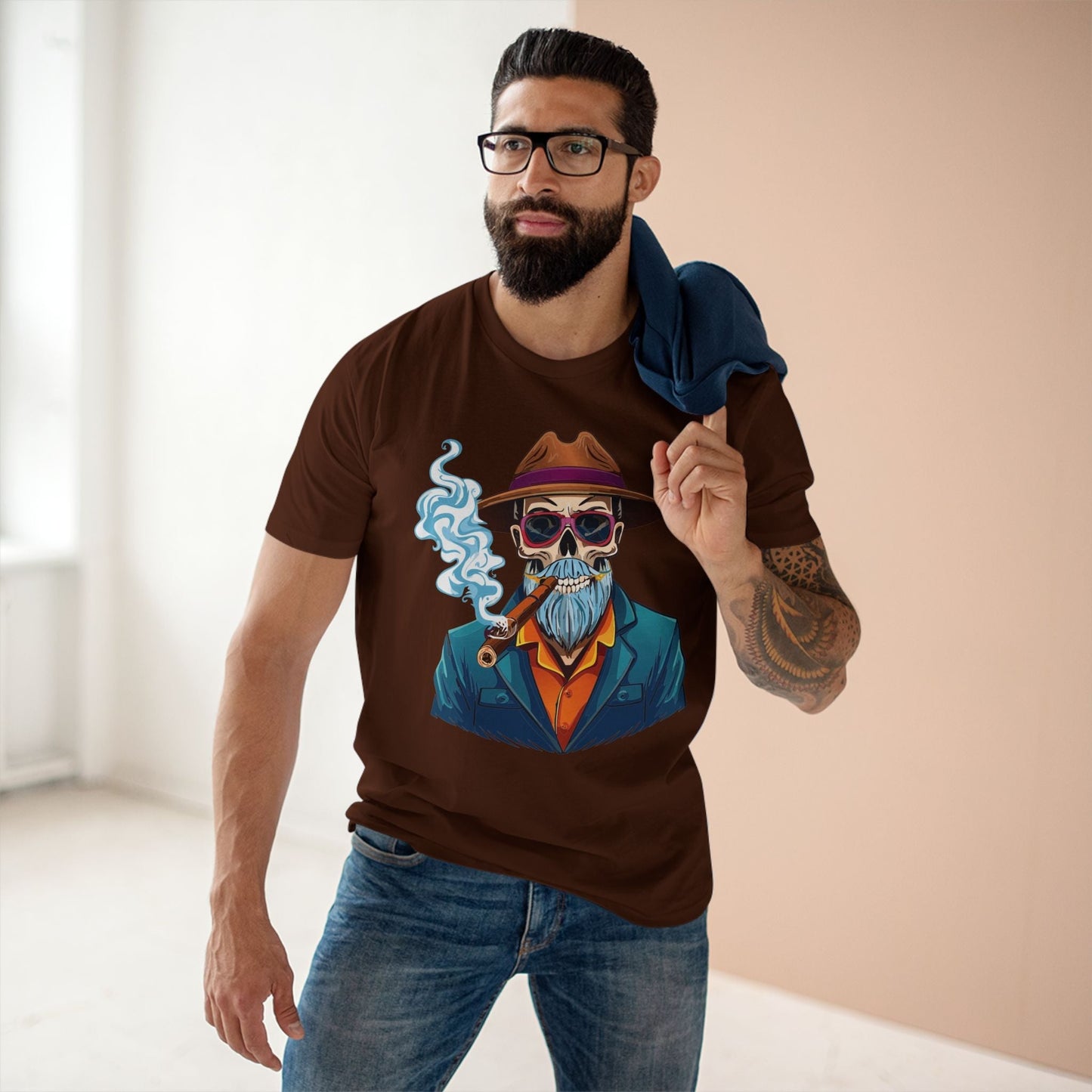 Skull Shirt Skeleton Tee Unisex Premium Cotton Art Design Original By Retro2Nova Exclusive Collection