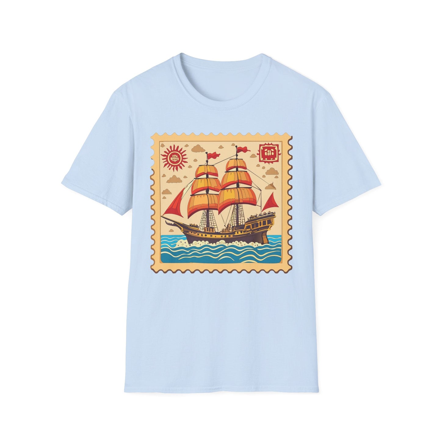 Ship T Shirts Frigate Vessel Tee Unisex Softstyle Gildan 64000 100 Percent Ring Spun Cotton