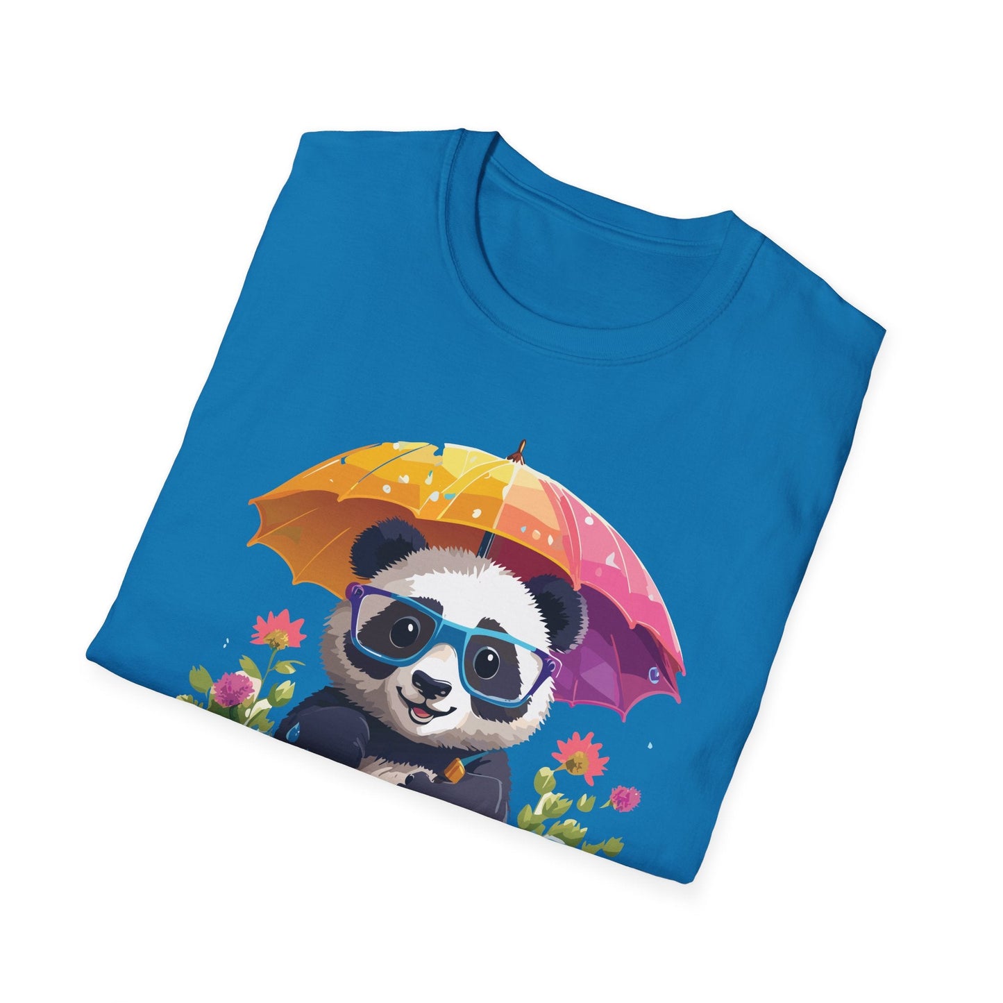 Unisex Panda Shirt Softstyle Tee 100 Percent Ring Spun Cotton Comfortable Animal Tee