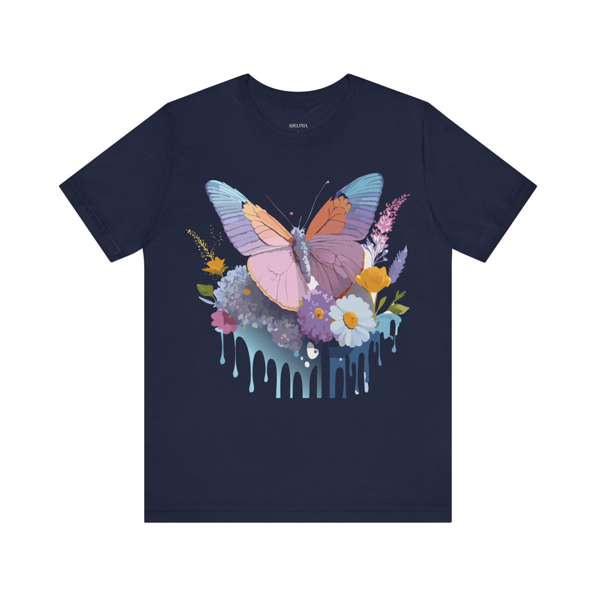 Butterfly Graphic Unisex Cotton Bella+Canvas Tee with Art Design n54