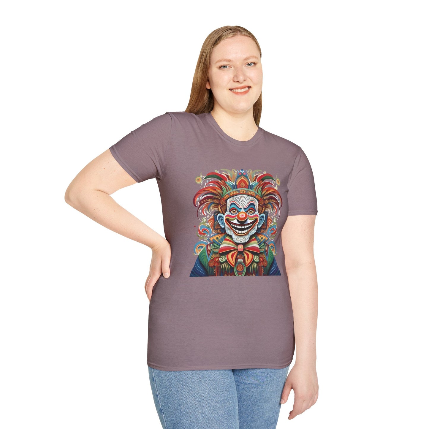 Clown Shirt Unisex Tee Funny Man Circus Shirt Scary Man Tee Gildan Softstyle 64000