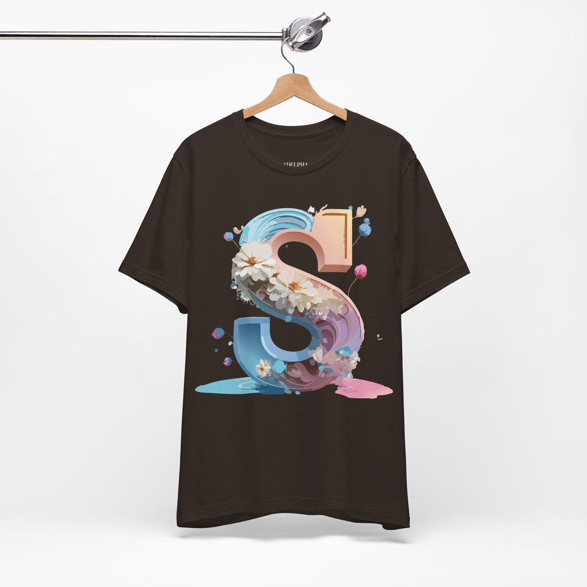 Letter S Graphic Unisex Cotton Bella+Canvas Tee with Art Letter Design