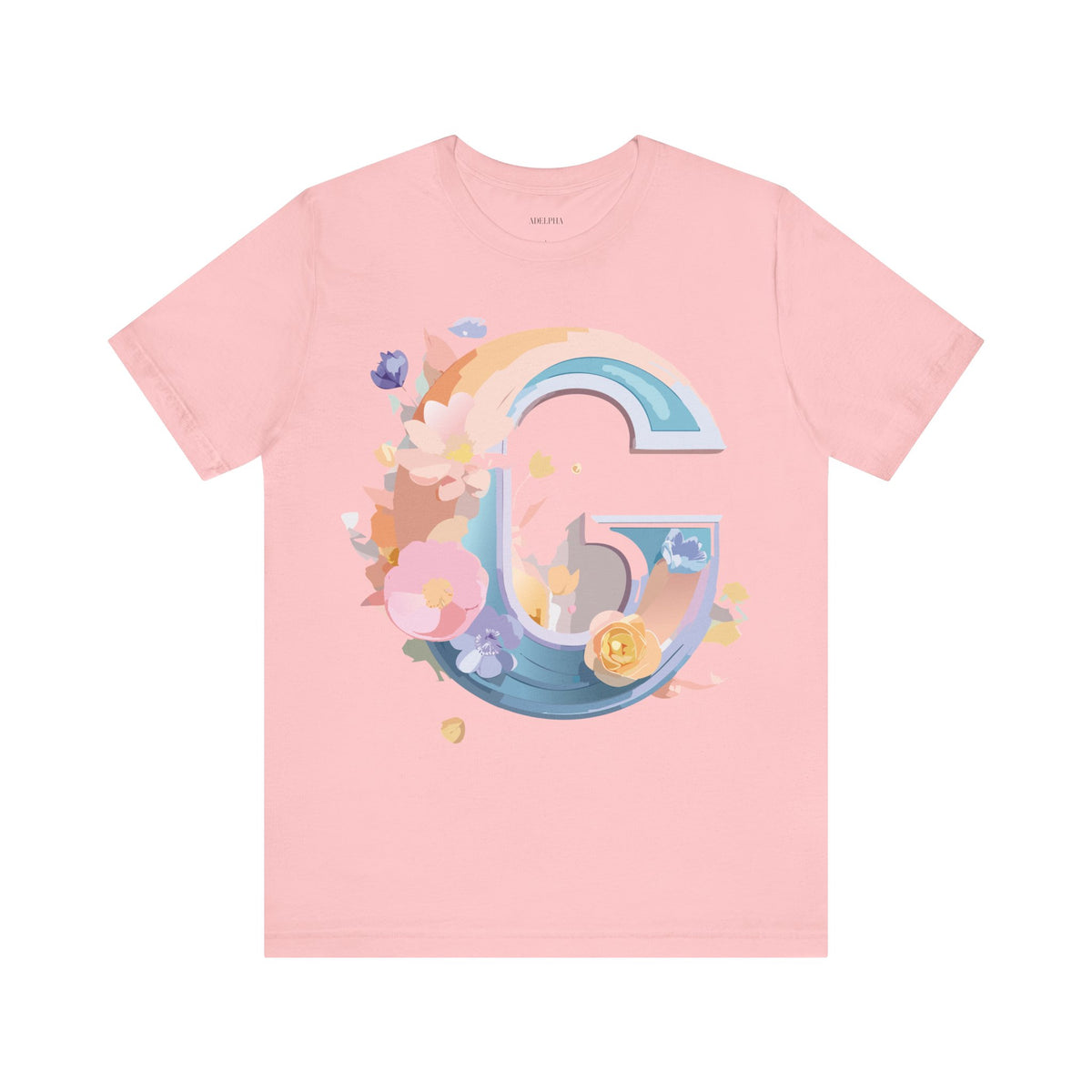 Letter G Graphic Unisex Cotton Bella+Canvas Tee with Art Letter Design
