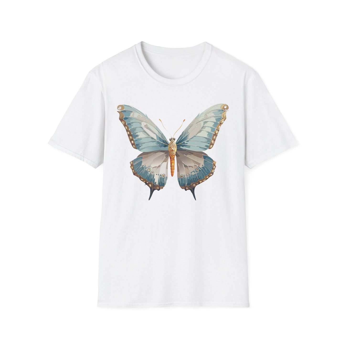 Butterfly Emblem Shirt Unisex T Shirt Gildan Softstyle 64000 Monarch Print Cotton Tee Everyday