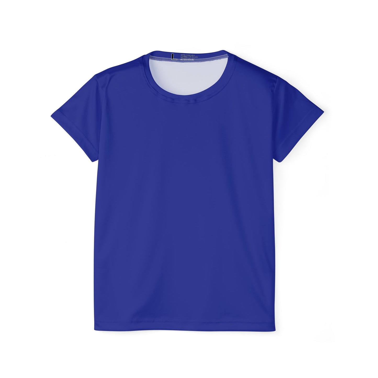 Vivid Royal Blue Solid Color Print Women's Sports Jersey Short Sleeves Poly Athletic Tee