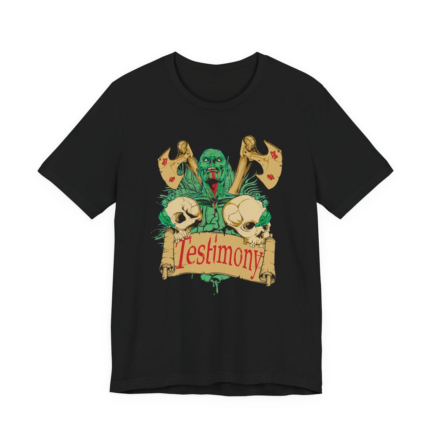 Cthulhu Skull Axes Testimony Tee Lovecraft Horror Mythos Shirt Art-42