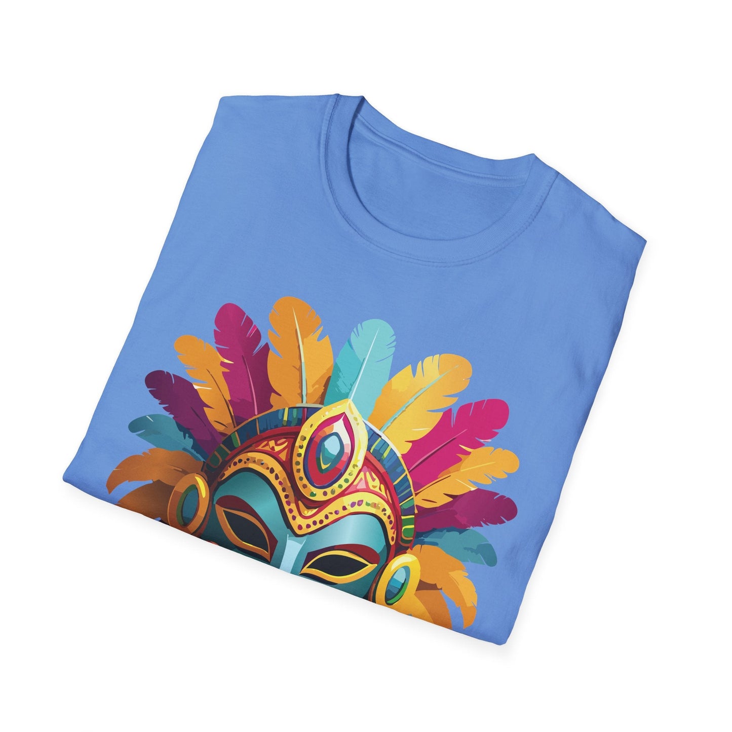 Mask Graphic Unisex Cotton Masquerade Design Artwork Tee 26