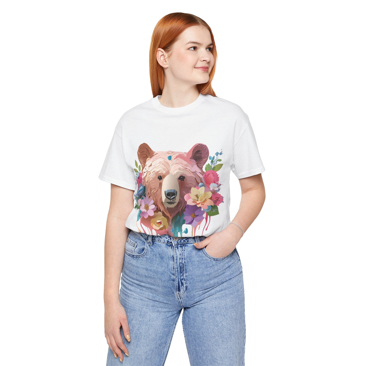 Bear Graphic Design Tee Bella+Canvas Unisex 100 Cotton Tee Shirt a112