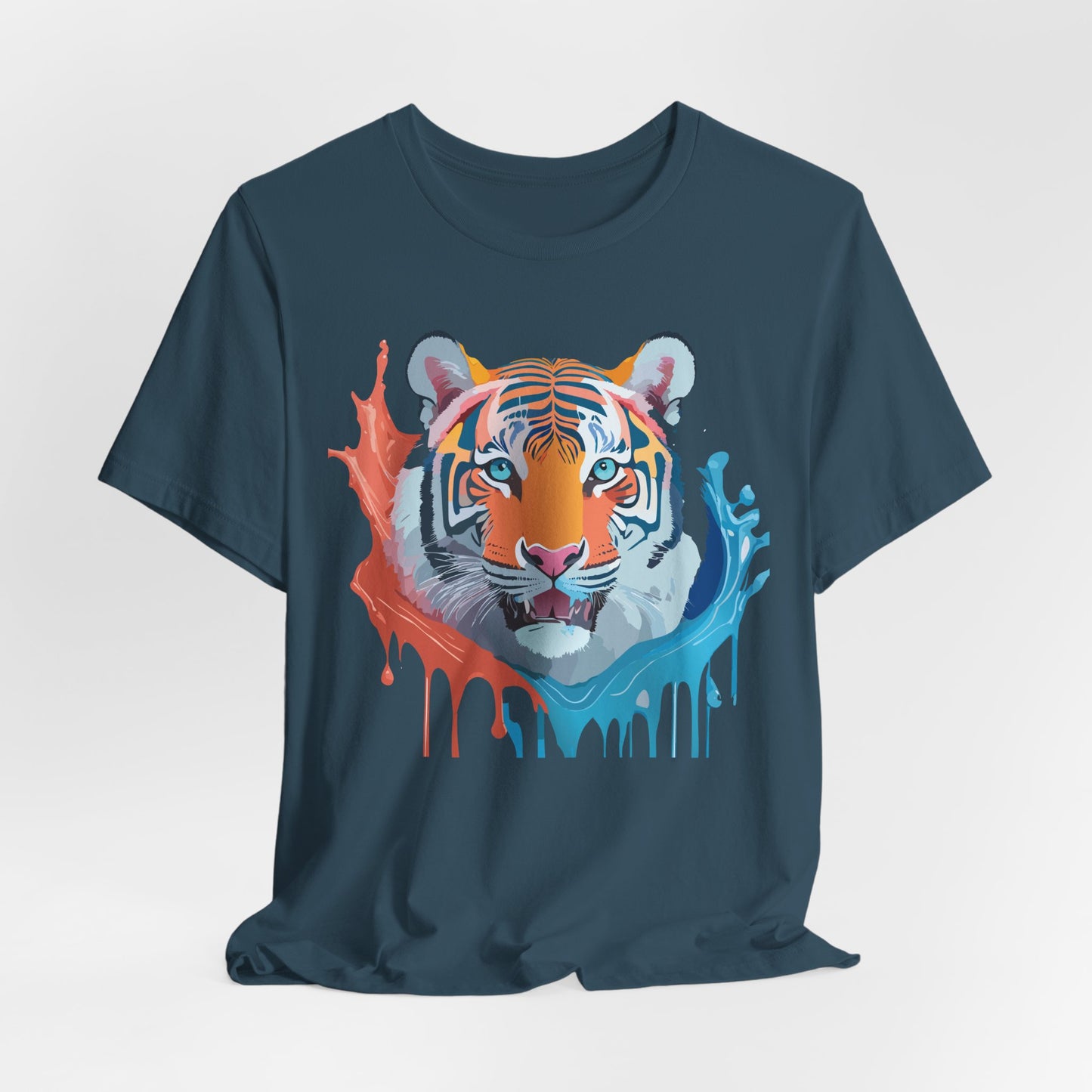 Unisex Tiger Tee, Animal Shirt, Tee Shirt with Tiger, Art T-Shirt, Animal Tees, Big Cat Shirt, Art Design T-Shirt 5