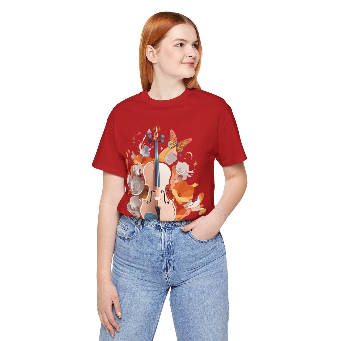 Music Graphic Unisex 100 Cotton Vintage Art with Musical Elements Tee 8