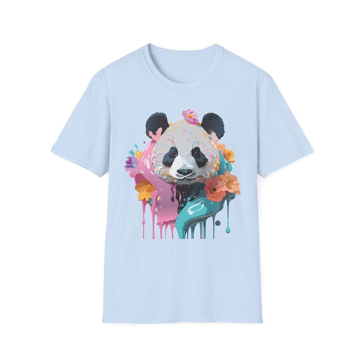 Gildan Softstyle Panda Shirt Unisex T Shirt With Panda Animal Design 100 Percent Cotton Tee