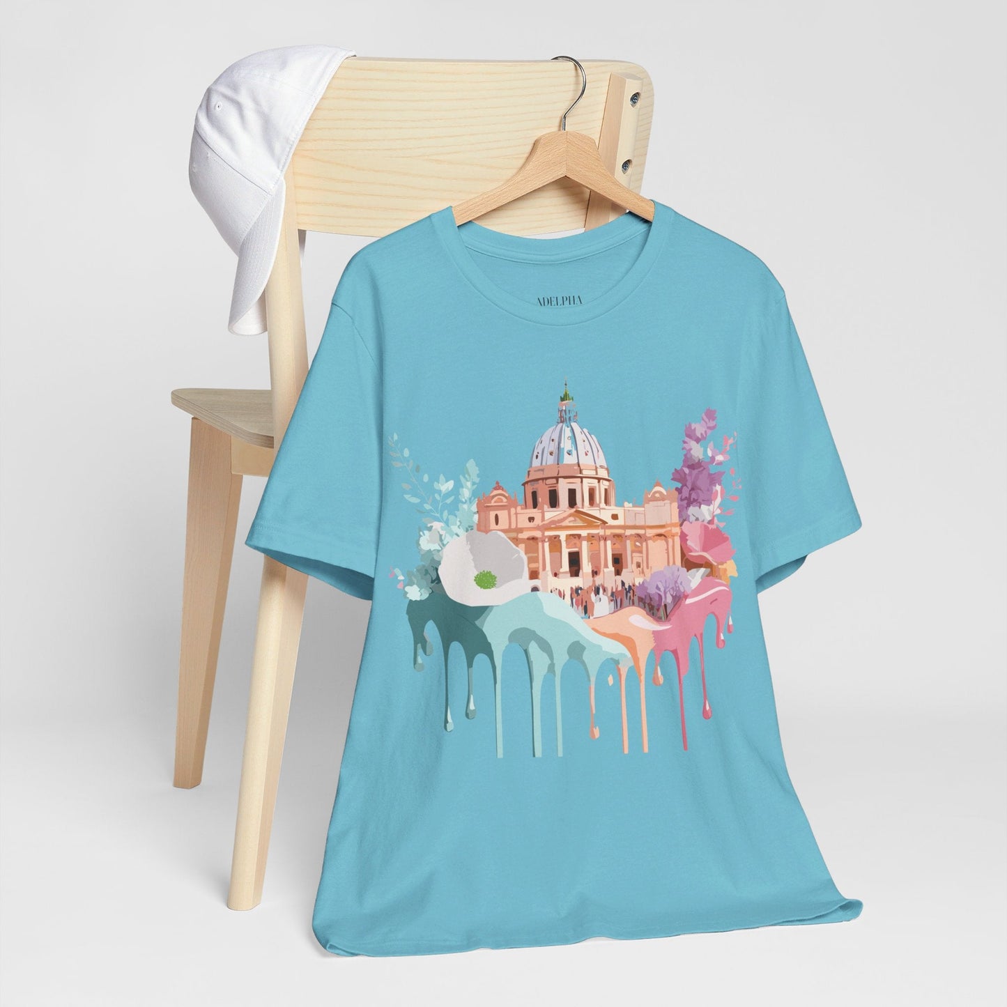 Adelpha Vintage Rome Tourist Shirt Graphic Tee Unisex Short Sleeve Art Design Artwork